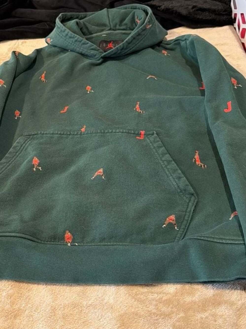NIKE JORDAN ESSENTIALS FLC PULLOVER HOODIE "NOBLE GREEN" Sz Medium DC9707-333